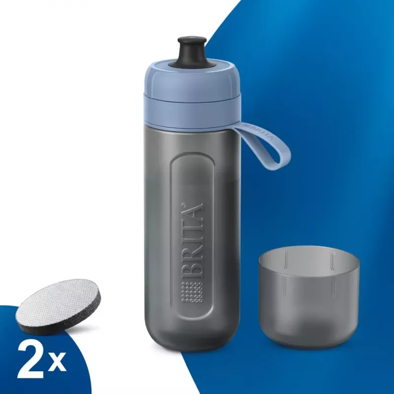 BRITA Active vodná filtračná fľaša 600 ml pastelovo modrá s filtrami