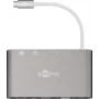 Goobay USB-C™ multiport adaptér - All in 1 - hliník - strieborný (62113)