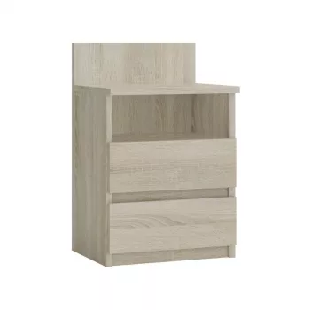 Nočný stolík top e shop M1 SONOMA MAT, dubový finiš, 2 zásuvky, 400×320×590 mm