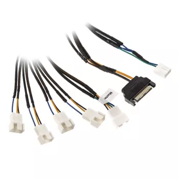 Akasa Flexa FP5S PWM rozdeľovací kábel (5 ventilátorov) - opletený, 45 cm (AK-CBFA07-45)