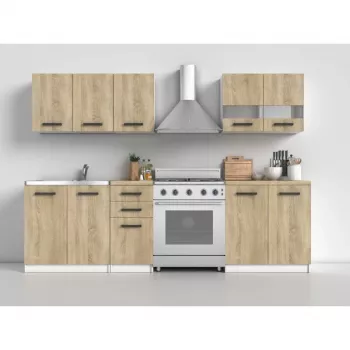 Topeshop KUCHNIA SET SONOMA nábytková súprava do kuchyne a jedálne