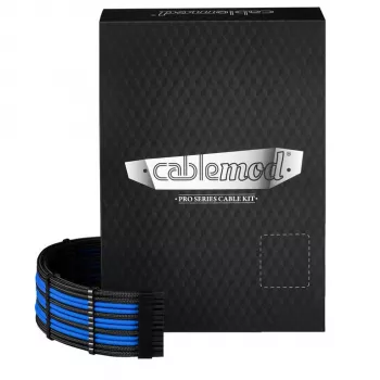 CableMod Dual Set 12V 2x6-pol pre Corsair RMi/RMx – individuálne opletená sada napájacích káblov, modrá