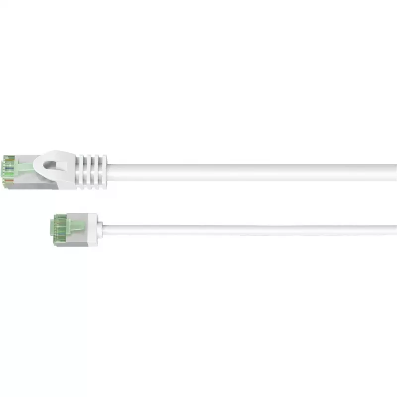 Goobay ultra-flexibilný CAT 8.1 patch kábel tenký U/FTP biely - extra krátky konektor 99,9% (74360)
