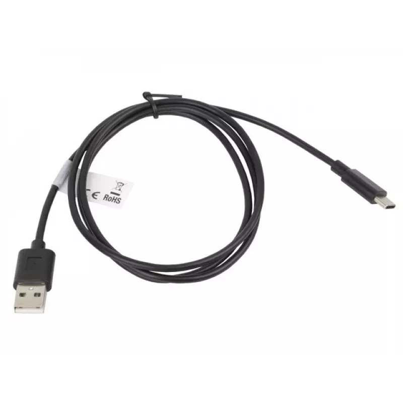 Kábel Lanberg CA-USBO-10CC-0010-BK (USB 2.0 konektor samec - USB 2.0, USB, Type-C konektor samec, 1m, čierny) (CA-USBO-10CC-0010-BK)