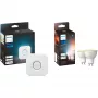 LED GU10 žiarovky dvojbalenie s Hue Bridge – Philips Hue White Ambiance, náhrada 35W