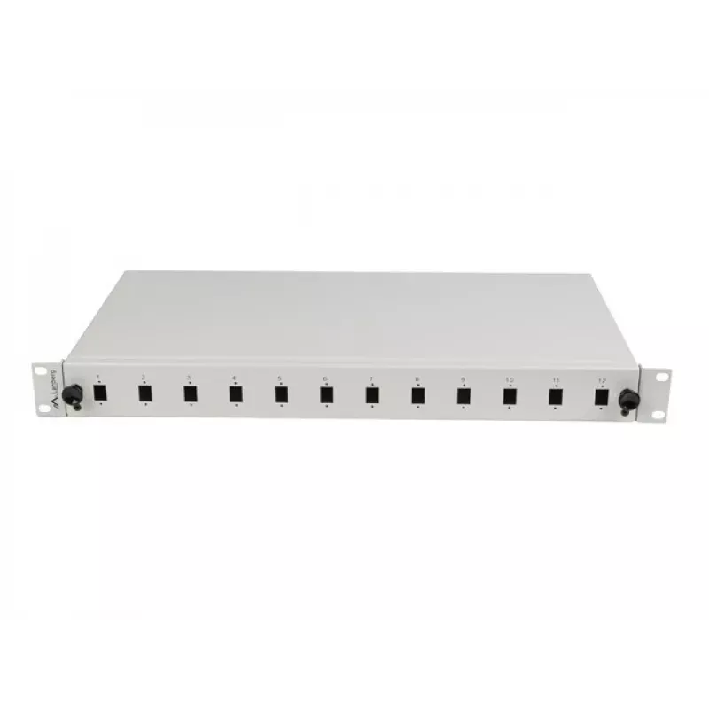 Patch panel Lanberg FOP1-12SS-LDS sivý ABS oceľ 19 palcov
