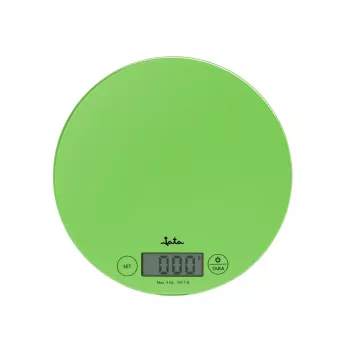 Elektronická kuchynská váha JATA 722P zelená transparentná štvorcová