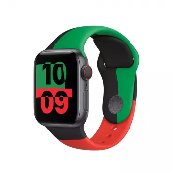 Remienok Apple 40mm čierny Unity Sport Band M/L čierny zelený červený