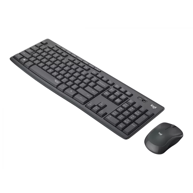 Logitech MK295 Silent – súprava klávesnice a myši – bezdrôtová – 2,4 GHz – Graphite – maďarské rozloženie