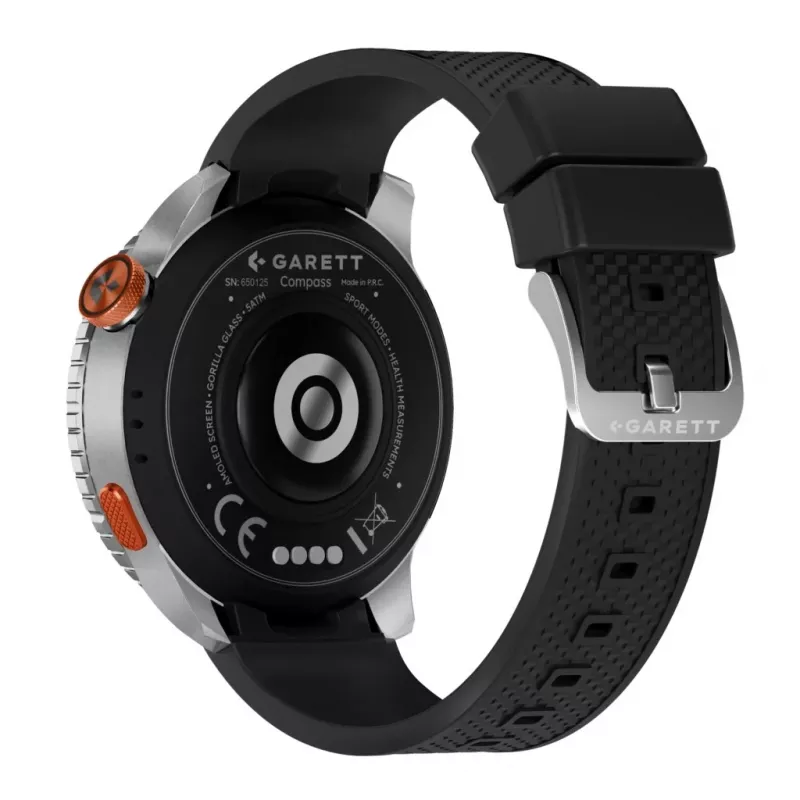 Smartwatch Garett Compass GPS strieborný — Garett Compass GPS strieborný