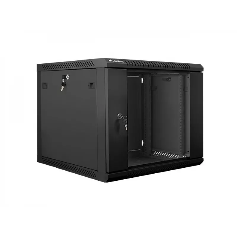 Nástenné puzdro LANBERG 9U 19 palcov WF01-6609-10B, 600×600×507 mm, 60 kg, IP20, čierne
