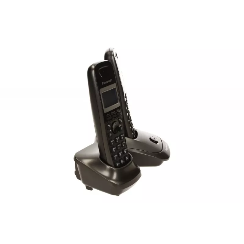Panasonic KX-TG2512 DECT telefón sivý zobrazuje číslo volajúceho