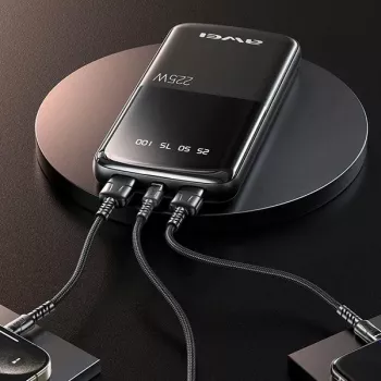 Awei PowerBank P10K 10000 mAh 22,5W čierna/čierna (10000mAh, 22W, 22,50Wh), powerbank, čierna