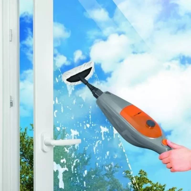 Prenosný parný čistič CLATRONIC DR 3539 — 1500 W, 300 ml nádrž, 5,0 m kábel, 30 min. prevádzky