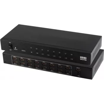 HDMI splitter ShiverPeaks 05-03016 – 1× vstup na 16× výstupov, podporuje 4K2K