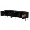 TV skrinka cama meble INSERTO 3D1W 190x40x62 cm čierna s LED