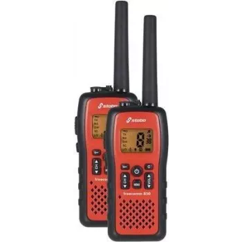 PMR ručná vysielačka Stabo Freecomm 850 (model 20850) – použitie v exteriéri, balenie 2 ks