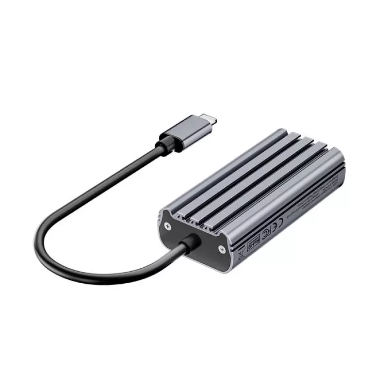 USB-C na RJ45 adaptér Unitek U1343AGY01 — 5 Gbit/s Ethernet, USB-C (konektor samec) na RJ45 (konektor samica), sivý, 0,15 m kábel