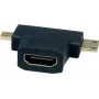 VALUE HDMI adaptér s ethernetom - HDMI samica na mini HDMI, micro HDMI samec