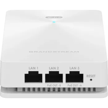 Bezdrôtový prístupový bod Grandstream GWN7661E — dvojpásmový 2,4/5 GHz, 1201 Mbps, PoE, 3x RJ-45, biela