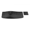 HP 960 ergonomická bezdrôtová klávesnica, plná veľkosť (100%), bezdrôtová, RF Wireless + Bluetooth, membránová, čierna