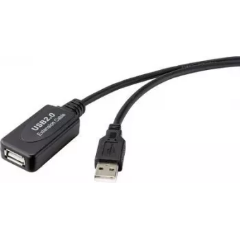 Renkforce RF-4535088 USB kábel 20 m USB 2.0 USB A čierny (RF-4535088)