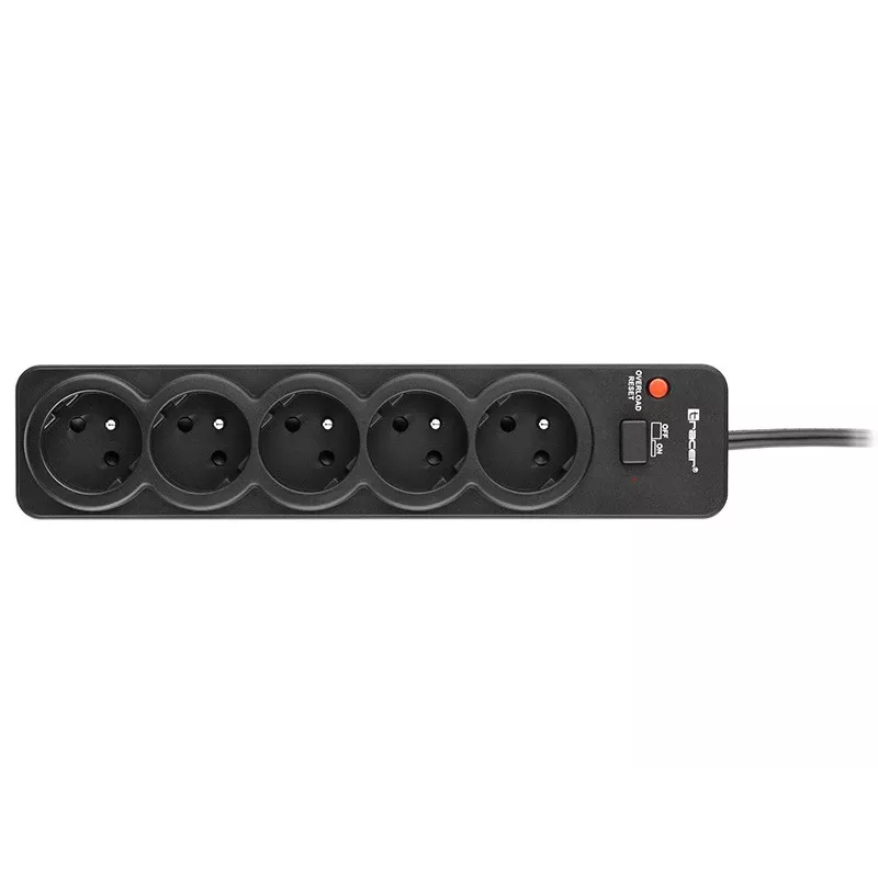 Tracer PowerGuard PRO čierna 5 AC zásuviek 1,6 m 3680 W