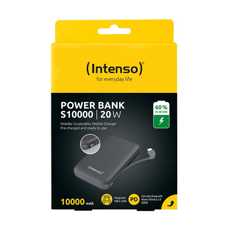 Powerbank USB 10000 mAh/sivá S10000 7333034 Intenso