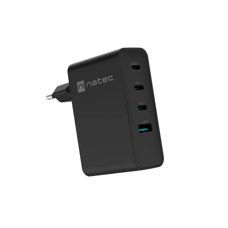 NATEC NUC-2234 nabíjačka pre mobilné zariadenia notebook, smartfón čierna AC rýchle nabíjanie interiérová