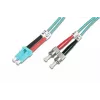DIGITUS Professional - Patch kábel - LC Multi-Mode (M) - ST multi-mode (M) - 1,0 m - sklené vlákno - 50/125 mikrometer - OM3 - bez halogénov, s ochranou proti zlomeniu