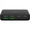 GOOBAY Multiport USB-C PD GaN stolná nabíjačka 65 W, čierna