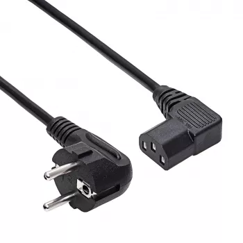 AKYGA AK-PC-12A uhlový napájací kábel CEE 7/7 na IEC C13, 3 m, čierny