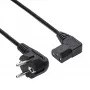 AKYGA AK-PC-12A uhlový napájací kábel CEE 7/7 na IEC C13, 3 m, čierny