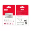 Unitek A1034NI adaptér USB-A samec na USB-C samica, USB 3.1 Gen1, strieborný