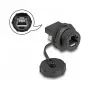 DeLOCK RJ45 Cat.6A spojka IP67 vodotesná prachotesná čierna