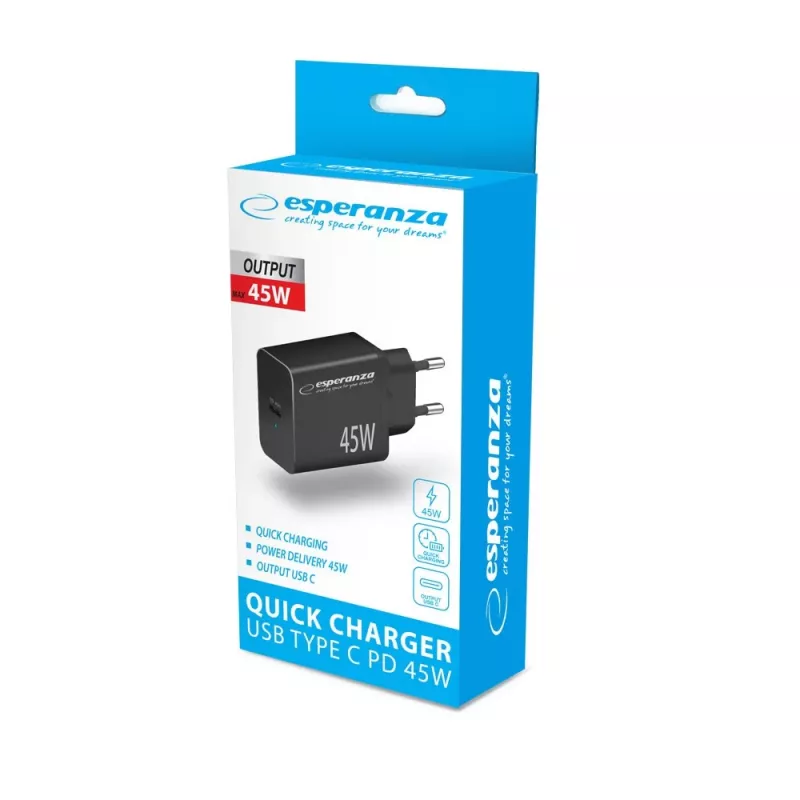 Esperanza EZC108K napájací adaptér 45W čierny