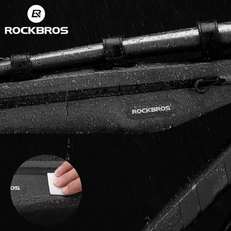 Rockbros AS-052 sivá vodotesná cyklistická rámová taška
