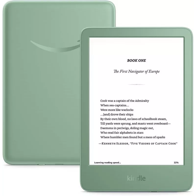 Amazon Kindle 11. generácie B0CNVCQZG1 čítačka e-kníh, 6 palcov, 16 GB, Wi-Fi, s reklamami, Matcha