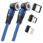 USB kábel RealPower MagneticCharge2 1 m modrý rýchle nabíjanie prenos dát