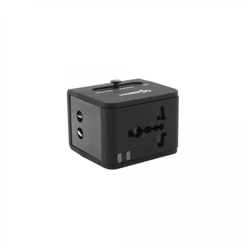 Cestovný adaptér SBOX TA-23 s duálnou USB nabíjačkou a univerzálnou kompatibilitou konektorov