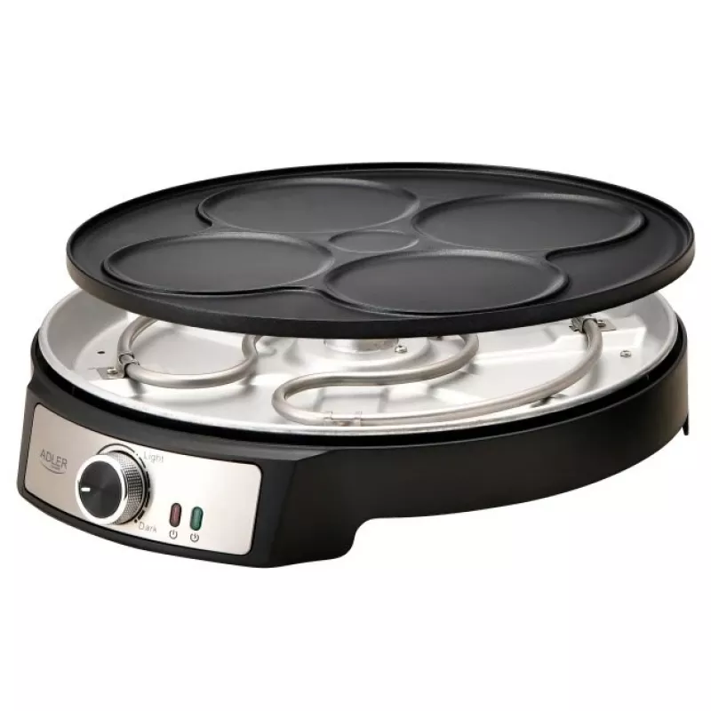 Adler AD 3093 Elektrický obojstranný výrobník palaciniek 2v1, 1600 W, čierny