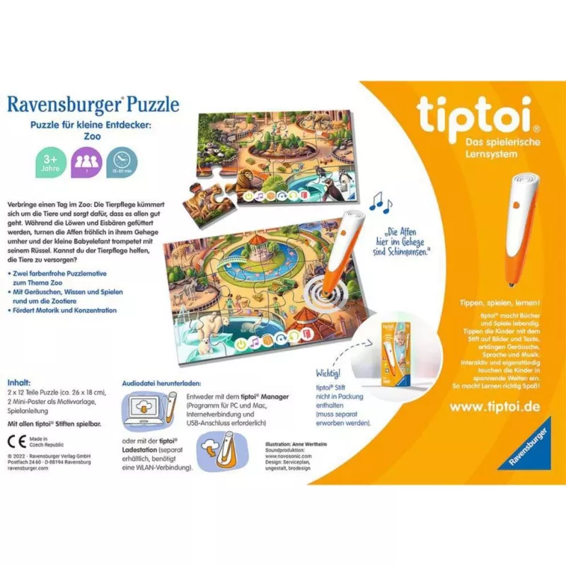 tiptoi Puzzle pre malých objaviteľov: Zoo