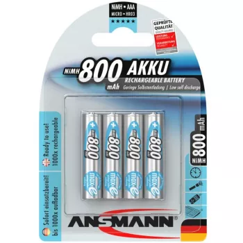 1x4 Ansmann maxE NiMH nabíjateľná batéria Micro AAA 800 mAh 5035042