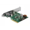 DeLOCK 90299 Karta PCIe x4, 1x USB Type-C + 1x USB Type-A, USB 3.2 Gen 2 (10 Gbps)