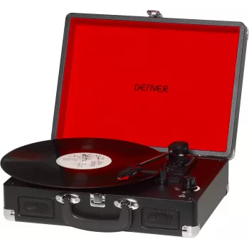 Denver VPL-120 USB gramofón so zabudovanými reproduktormi, čierny