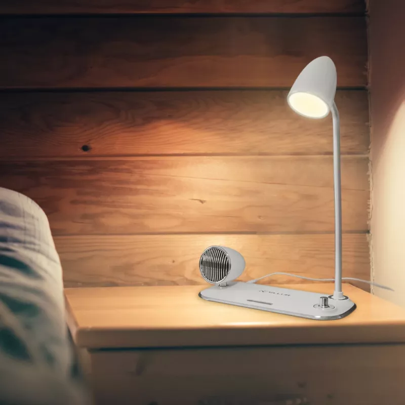 Bezdrôtová stolná nabíjačka Tellur TLL151371 s Bluetooth reproduktorom a stolnou lampou