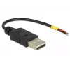 USB kábel DeLOCK 85250 USB 2.0 0,1 m čierny