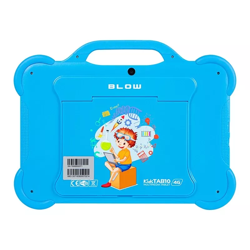 BLOW KidsTAB10 4G tablet, 10,1 palca FHD 1920x1200, osemjadrový T606 1,6 GHz, 4 GB RAM, 64 GB, Android 12, LTE, GPS, s puzdrom, modrý