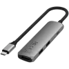 Satechi ST-P4SM rozbočovač USB Type-C 10000 Mbit/s sivý