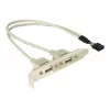 Slotbracket 1x interný USB 5-pin na 2x externé USB 2.0 DeLOCK 71000